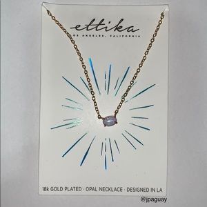 Ethika Keepsake Kyocera Blue Opal 18k Gold Plated